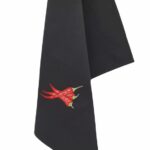 Geschirrtuch schwarz, Chili