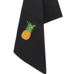 Geschirrtuch schwarz, Ananas