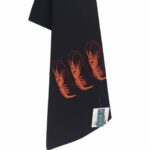 Geschirrtuch schwarz, Garnelen