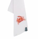 Geschirrtuch weiß, Krabbe
