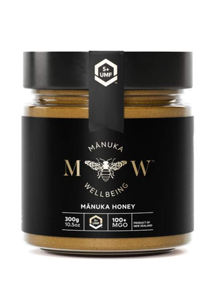 wwwolioceto_992publicwp-contentuploads202610Manuka-100.png MANUKA HONIG MGO 100+ UMF 5+ 300g – Bild 1